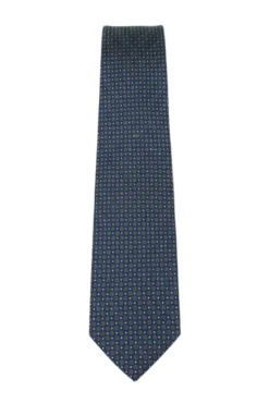 Dark Green Dotted Floral Pattern Tie