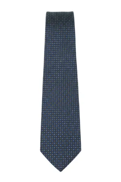 Dark Green Dotted Floral Pattern Tie