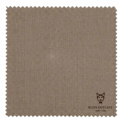 Deep Taupe Regular Fit 3 Piece Sharkskin Suit with Vest and Adjustable Waistband Pants