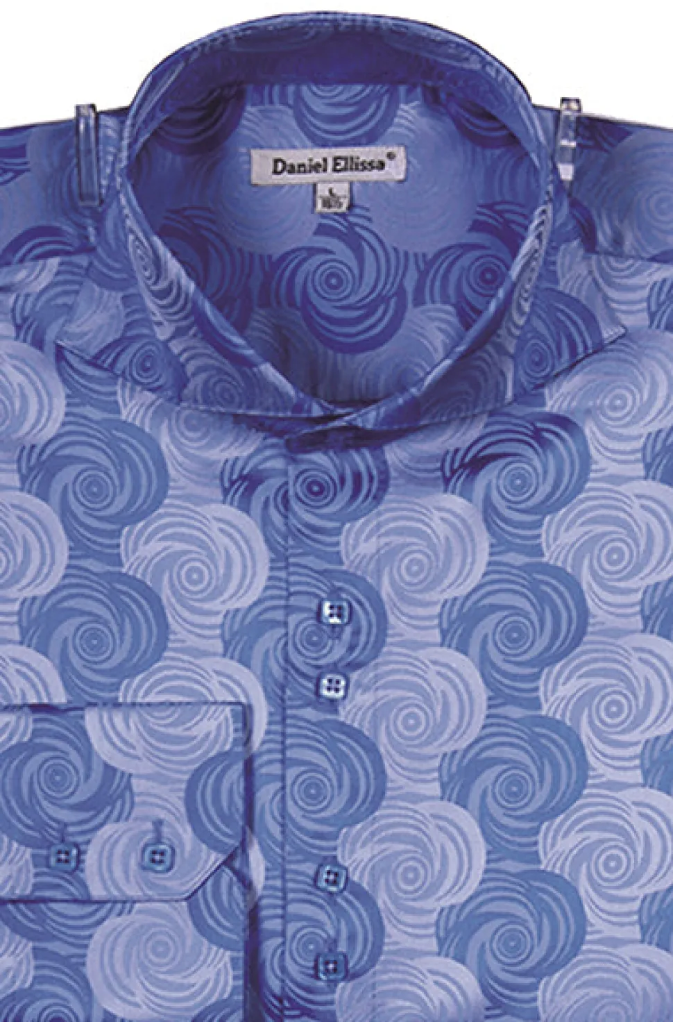 Dress Shirt Regular Fit Designer Pattern In Blue