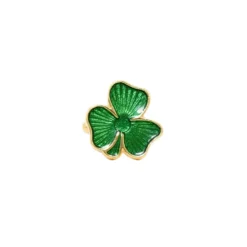 Emerald Green Irish Shamrock Cufflinks