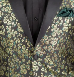 Emerald Green Sim Fit Tuxedo 2 Pieces with Matching Bow Tie