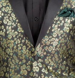 Emerald Green Sim Fit Tuxedo 2 Pieces with Matching Bow Tie