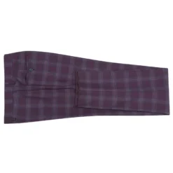 English Laundry Collection - Purple Slim Fit 2-Piece Plaid Single Breasted Suit