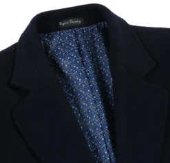 English Laundry Navy Fall/Winter Essential Slim Fit Overcoat Wool Blend