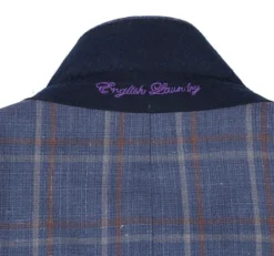English Laundry 2-Piece Check Wool Linen Blend Slim Fit Suit