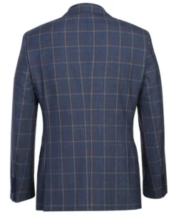 English Laundry 2-Piece Check Wool Linen Blend Slim Fit Suit