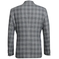 English Laundry Slim Fit Dimgray with White Check Suit