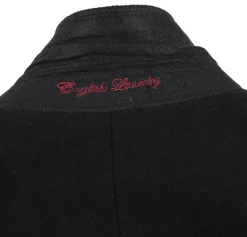 English Laundry Black Fall/Winter Essential Slim Fit Overcoat Wool Blend