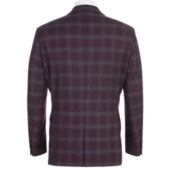 English Laundry Collection - Purple Slim Fit 2-Piece Plaid Single Breasted Suit