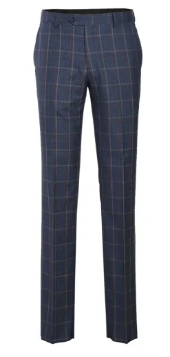 English Laundry 2-Piece Check Wool Linen Blend Slim Fit Suit