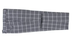 English Laundry 2-Piece Gray Plaid Wool Blend Slim Fit Suit