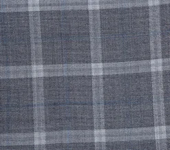 English Laundry 2-Piece Gray Plaid Wool Blend Slim Fit Suit
