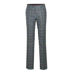 English Laundry 2-Piece Light Gray with Bronze Stereoscopic-Grid Slim Fit Suit Wool Blend
