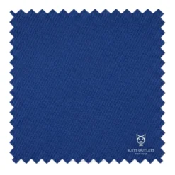 Estate Blue Regular Fit 3 Piece Sharkskin Suit with Vest and Adjustable Waistband Pants