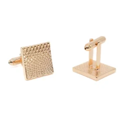 Gold Criss-Cross engraved Cufflinks