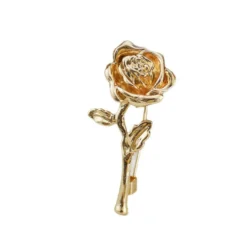 Gold Plated Rose Lapel Pin