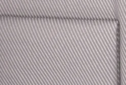 Gray Pin Striped Dress Shirt Set with Tie and Handkerchief