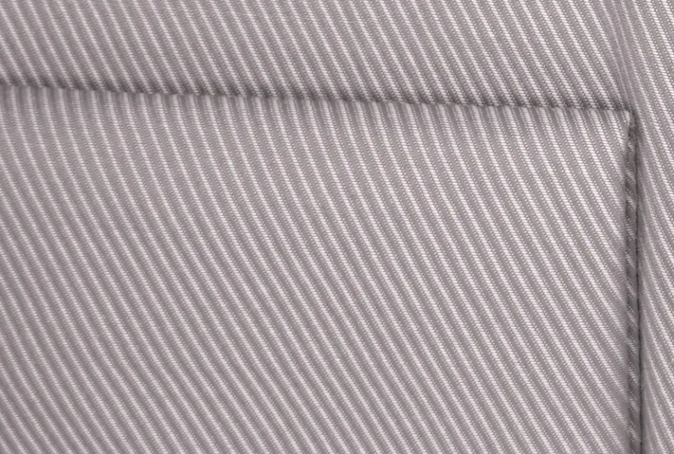Gray Pin Striped Dress Shirt Set with Tie and Handkerchief