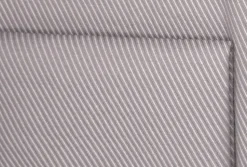 Gray Pin Striped Dress Shirt Set with Tie and Handkerchief