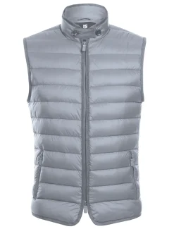 Gray Regular Classic Fit Goose Down Vest