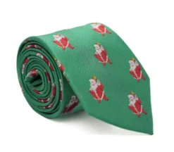 Green Santa Claus Holiday Edition Men's Neck Tie