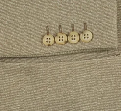 Half Canvas Slim Fit Blazer in Khaki