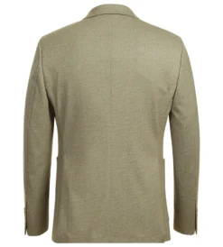 Half Canvas Slim Fit Blazer in Khaki