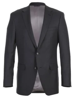 Half Canvas Wool Dress Suit Modern Fit 2 Piece in Charcoal