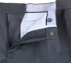 Half Canvas Wool Dress Suit Modern Fit 2 Piece in Gray