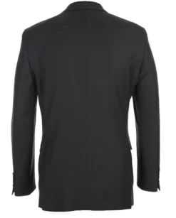 Half Canvas Wool Dress Suit Regular Fit 2 Piece in Black