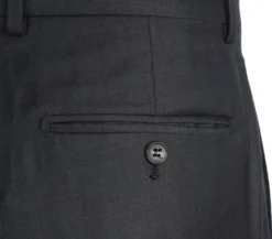 Half Canvas Wool Dress Suit Regular Fit 2 Piece in Charcoal