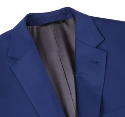 Half Canvas Wool Dress Suit Modern Fit 2 Piece in Blue