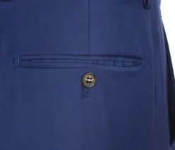 Half Canvas Wool Dress Suit Modern Fit 2 Piece in Blue