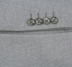 Half Canvas Slim Fit Blazer in Gray