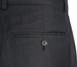 Half Canvas Wool Dress Suit Modern Fit 2 Piece in Charcoal