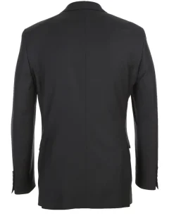 Half Canvas Wool Dress Suit Modern Fit 2 Piece in Black