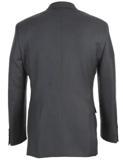 Half Canvas Wool Dress Suit Regular Fit 2 Piece in Gray