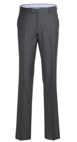 Half Canvas Wool Dress Suit Regular Fit 2 Piece in Gray