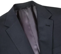 Half Canvas Wool Dress Suit Regular Fit 2 Piece in Charcoal