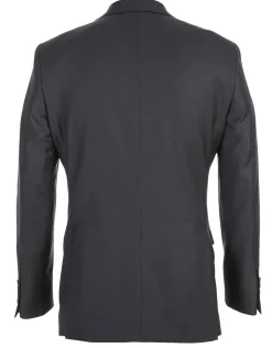 Half Canvas Wool Dress Suit Regular Fit 2 Piece in Charcoal