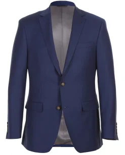 Half Canvas Wool Dress Suit Regular Fit 2 Piece in Blue