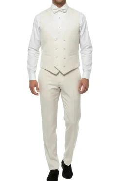 Ivory Slim Fit 3-Piece Shawl Lapel Tuxedo