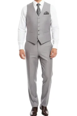 (50L) 3 Piece Modern Fit Suit - Light Gray