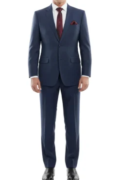 (40L, 48L) 100% Wool Modern Fit Suit in Indigo