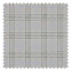 (42L, 48R) Slim Fit Gray 2 Piece Glen Plaid Suit