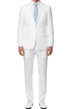 (38L) Regular Fit 2-Piece White Linen Suit