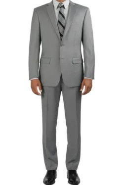(50L) Slim Fit Men's Suit 2 Piece 2 Button in Gray
