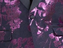 Lavender Slim Fit Fashion Jacket Shawl Lapel