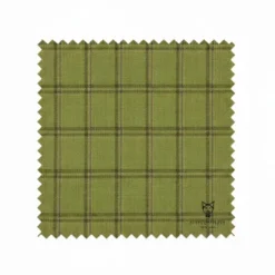 Lazio Collection - Modern Fit Windowpane Suit 3 Piece in Moss Green with Adjustable Waistband Pants